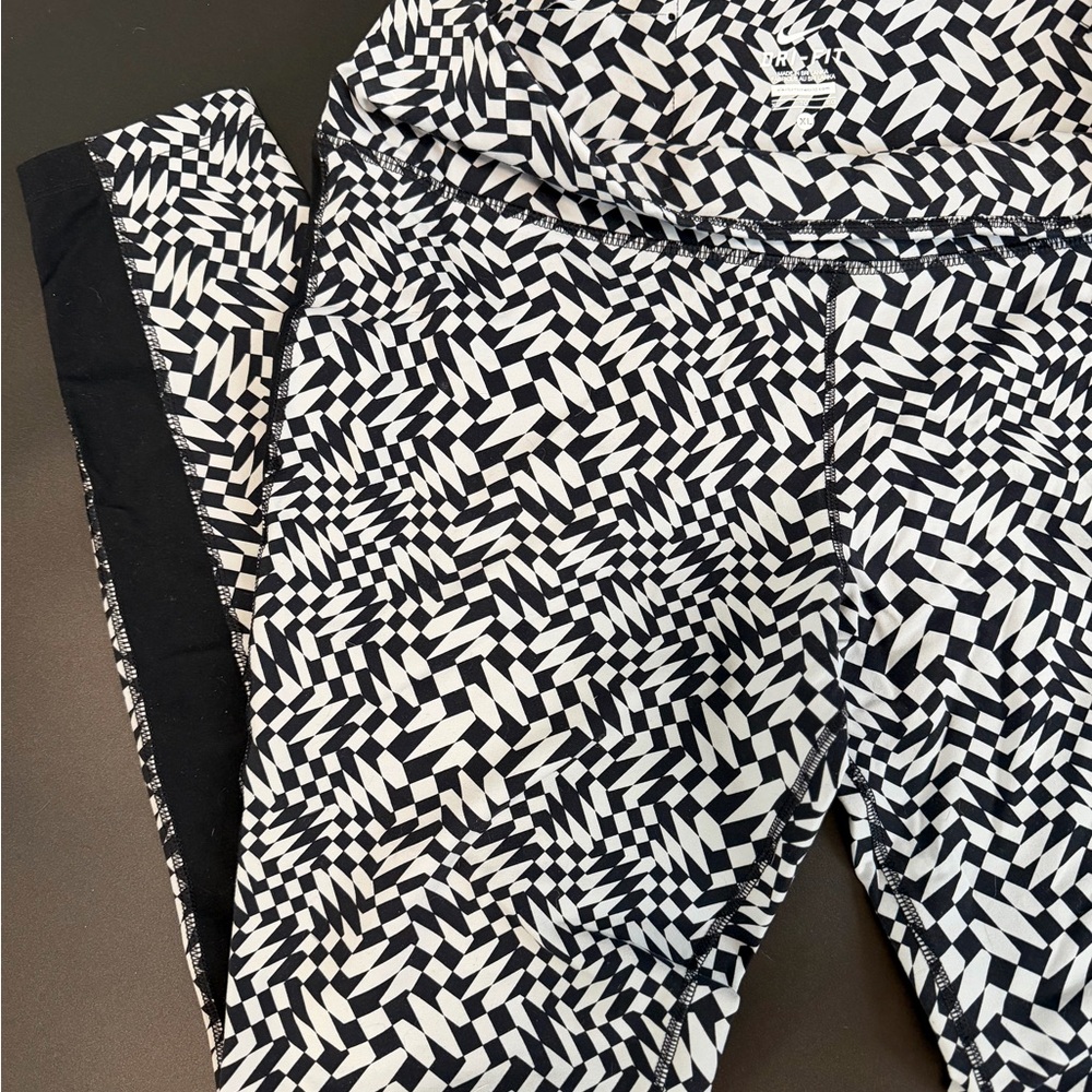 Nike Black and White Dri-FIT Leggings